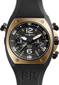 Bell &#38; Ross BR02-94 Pink Gold and Carbon BR02-94 Chronograph 44mm